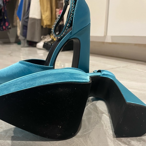 New Chunky Heel Platform Aqua/Blue size 7. - Picture 3 of 4